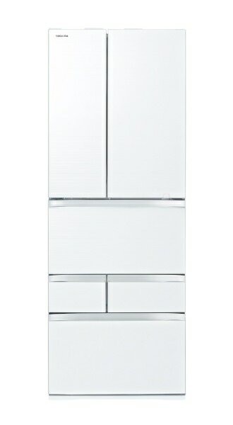 ＊【6ヶ月安心保証付】TOSHIBA 6ドア冷蔵庫 東芝 TOSHIBA 冷蔵庫 595L 6ドア 観音開き VEGETA フロストホワイト GR