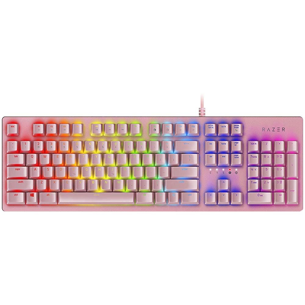 Razer ピンク ぱーつれびゅーいーえっくす】めちゃかわいい！Razerゲーミング キーボードとマウスセット キーボード