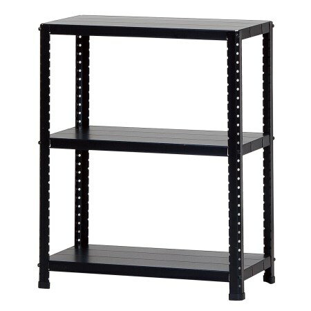 楽天市場】ダイソー ダイソー スチールラック3段 CLE-6375-3 黒 | 価格