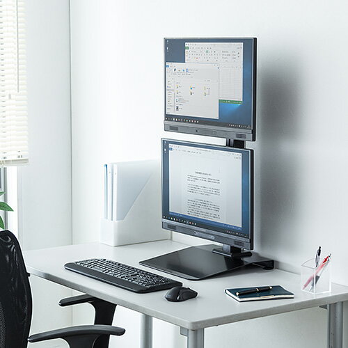 楽天市場】サンワサプライ スタンドモニターアーム デュアル