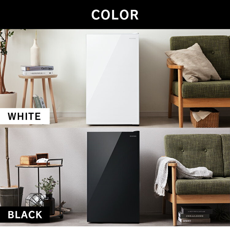 楽天市場】アイリスオーヤマ IRIS ガラス扉冷凍庫60L KUGD-6B-W | 価格