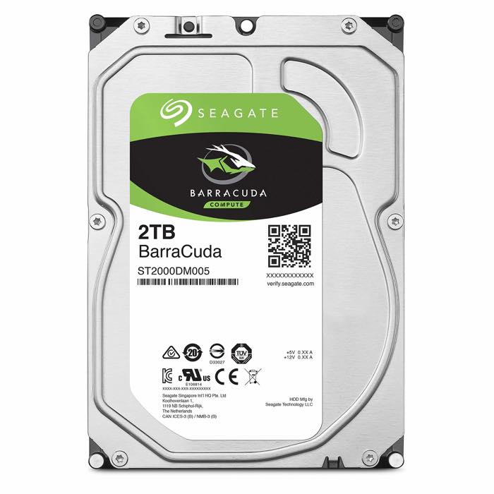 Seagate 3.5インチ HDD 内蔵ハードディスク BarraCuda 2TB ST2000DM005