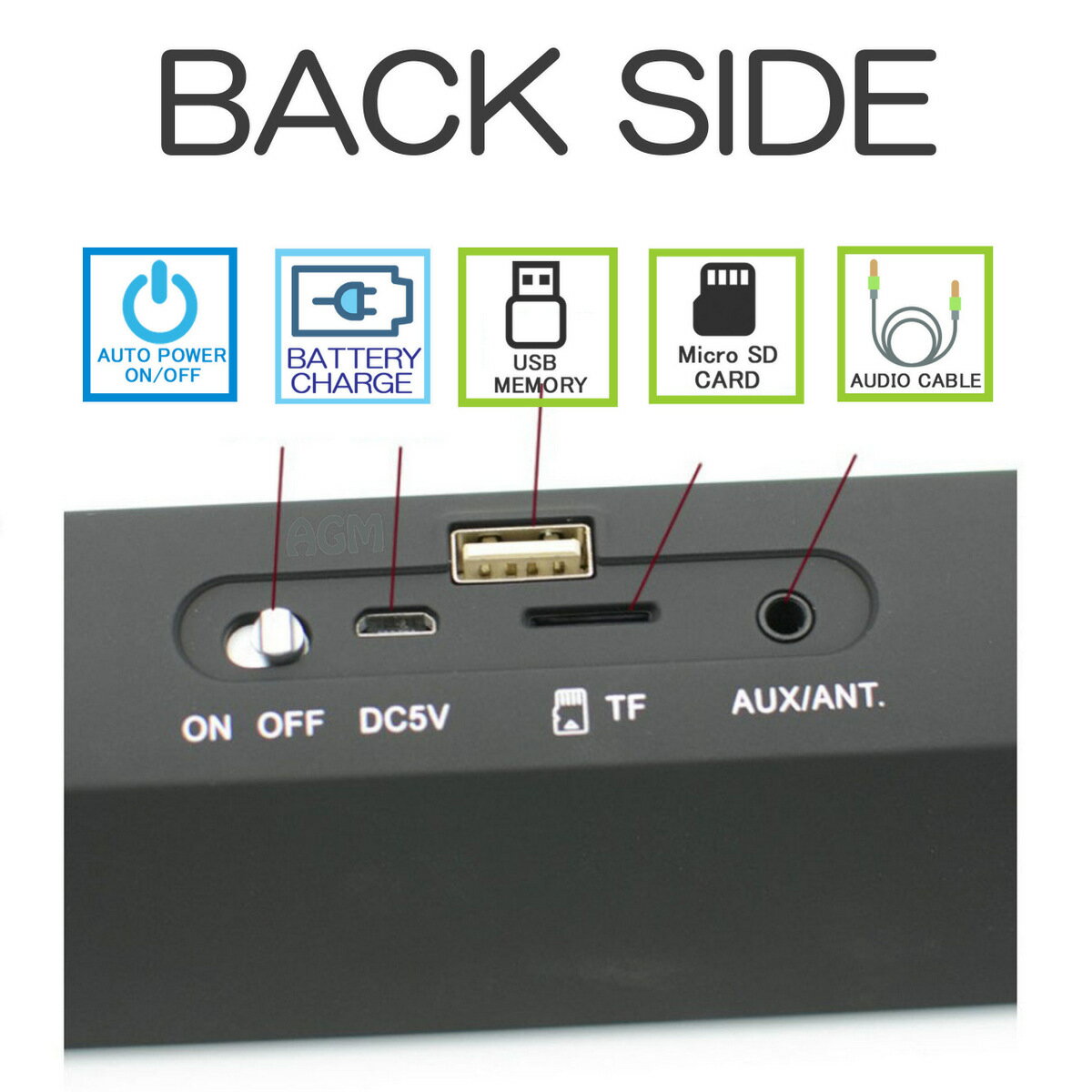AGM Bluetooth スピーカー D007