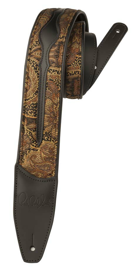 PRS レザー ギターストラップ PRS Premium Leather Strap Birds Embroidery Black ギター
