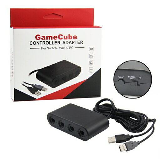 互換品　Switch/Wii U用ゲームキューブコントローラ接続タップ