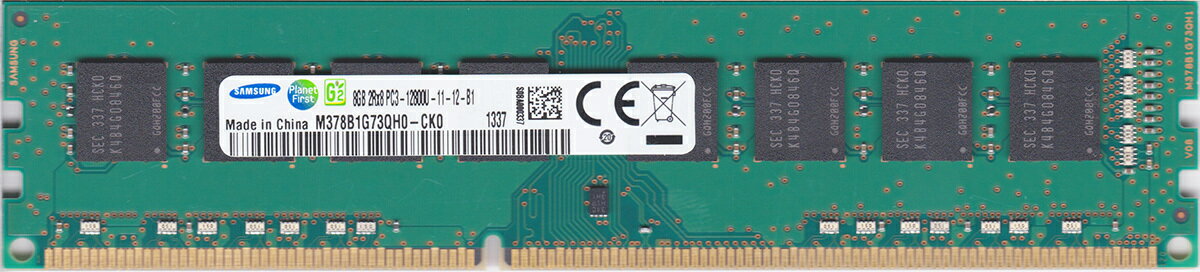 SAMSUNG PC3-12800U DDR3-1600 8GB 240ピン DIMM デスクトップパソコン用メモリ M378B1G73QH0-CK0