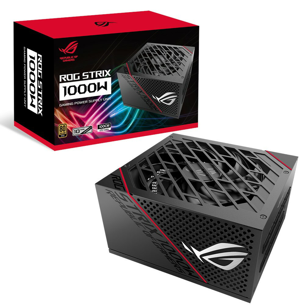 ASUS｜エイスース PC電源 ROG-STRIX-1000G ブラック 1000W /ATX /Gold