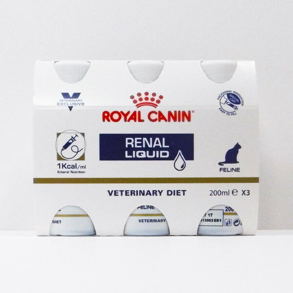 ロイヤルカナン RENALリキッド 犬食事療法食 ロイヤルカナン 食事療法食 犬用 腎臓サポート リキッド 200mL×3