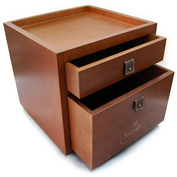 美品 サフィールノワール ドロワーボックス ウッド 靴磨き クリーム収納 ケース 美品 サフィールノワール ドロワーボックス ウッド 靴磨き