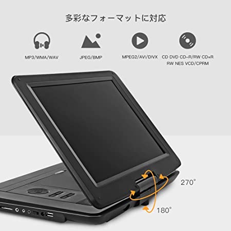 楽天市場】APEMAN ポータブルDVDプレイヤー 15.5インチ 携帯式 RB