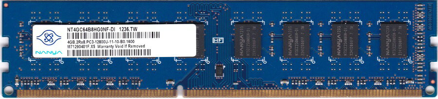 Nanya PC3-12800U DDR3-1600 4GB 240ピン DIMM デスクトップパソコン用メモリ NT4GC64B8HG0NF-DI