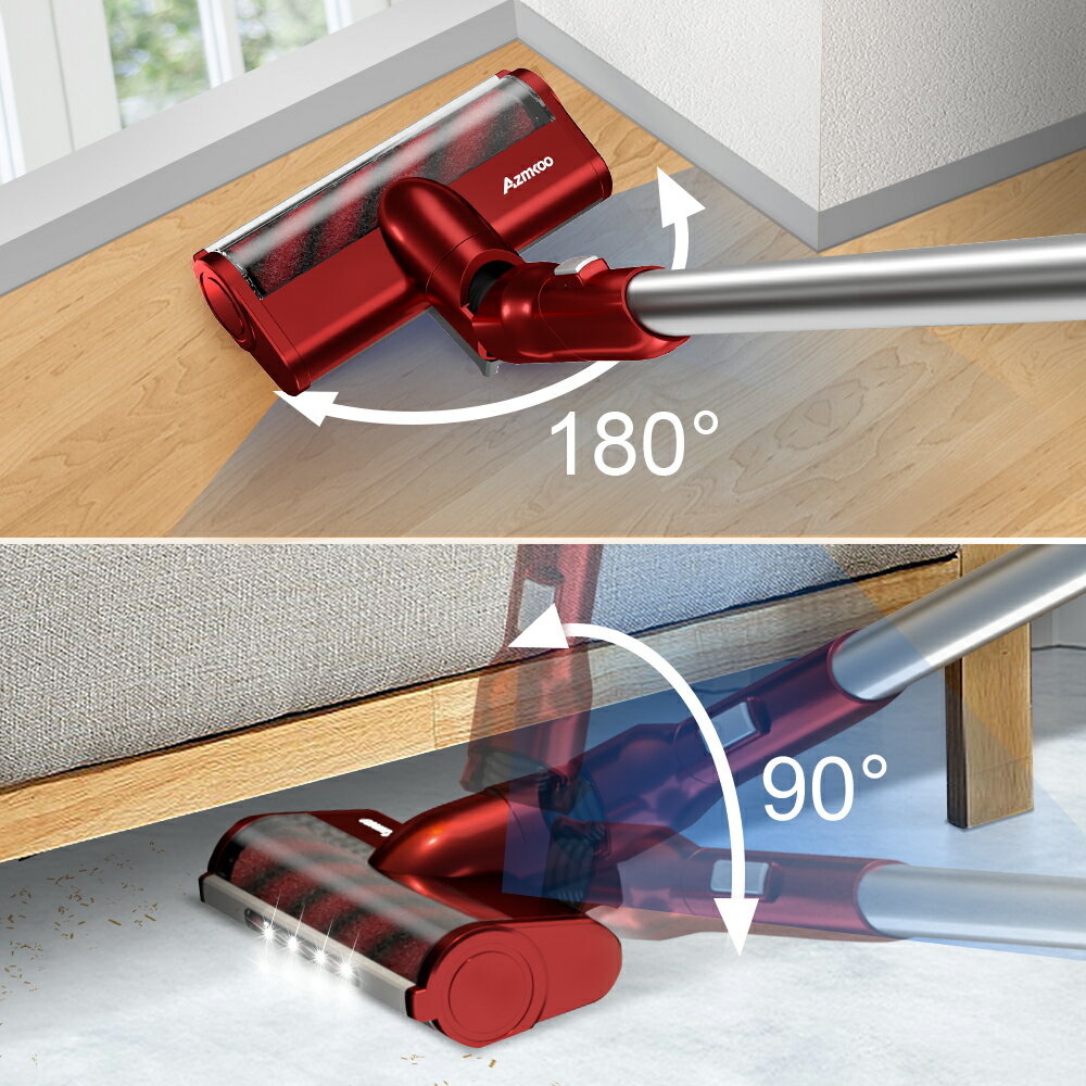 AZMKOO コードレス 掃除機 クリーナーVR-693 充電スタンドつき f61320cd19b6d204e076f1c6489db3