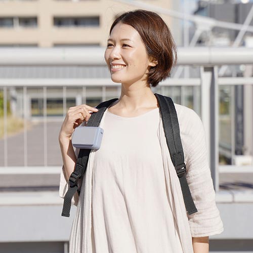 Life on Products｜ライフオンプロダクツ ハンズフリー首掛けファン PRISMATE オフホワイト PR-F057-OW