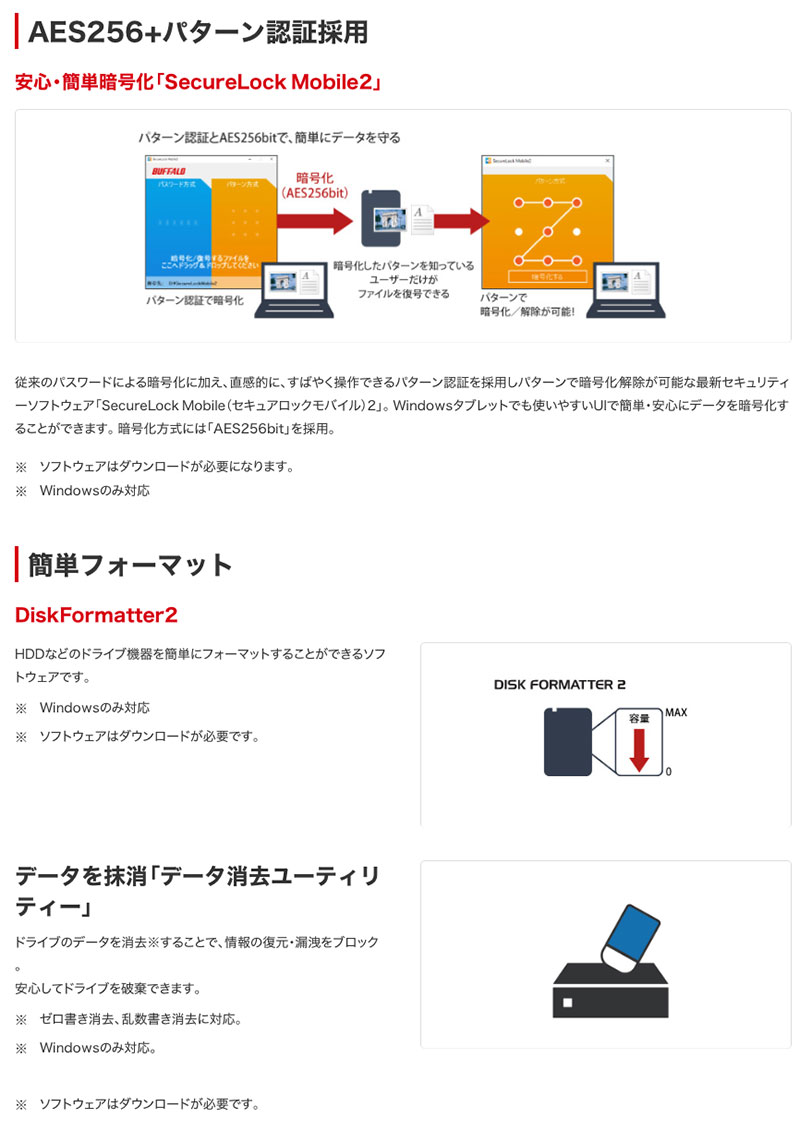 BUFFALO 外付けSSD SSD-PGM1.0U3-WC