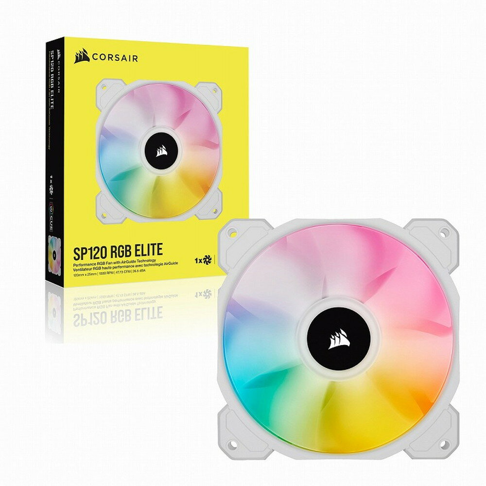 CORSAIR｜コルセア ケースファン 120mm /1500RPM SP120 RGB ELITE WH CO-9050136-WW
