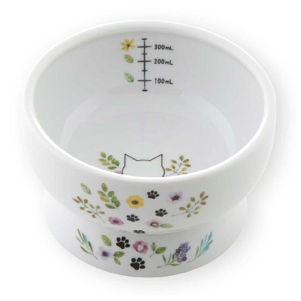 猫壱ハッピーダイニング 脚付フードボウル プチ BOTANICAL GARDEN Amazon | 猫壱 ハッピーダイニング 猫用 脚付フードボウル プチ