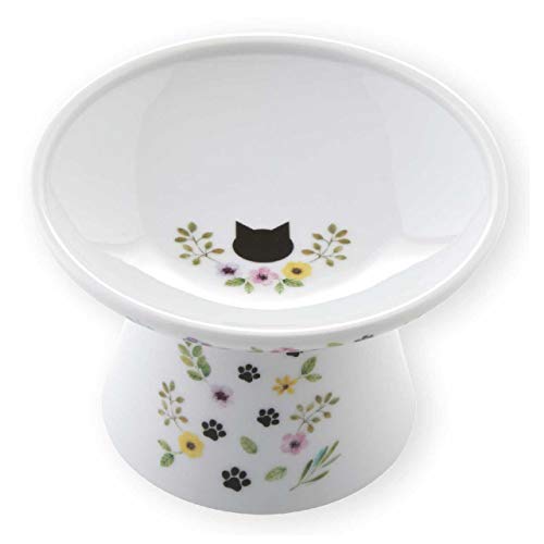 猫壱ハッピーダイニング 脚付フードボウル プチ BOTANICAL GARDEN Amazon | 猫壱 ハッピーダイニング 猫用 脚付フードボウル プチ