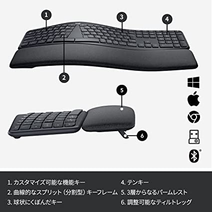Logicool スプリットエルゴノミックキーボード K860