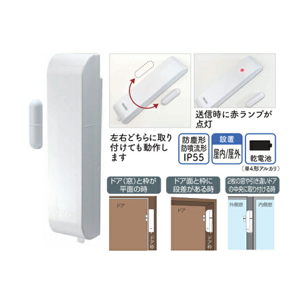 REVEX ドア/窓センサー送信機 増設用 XP30A