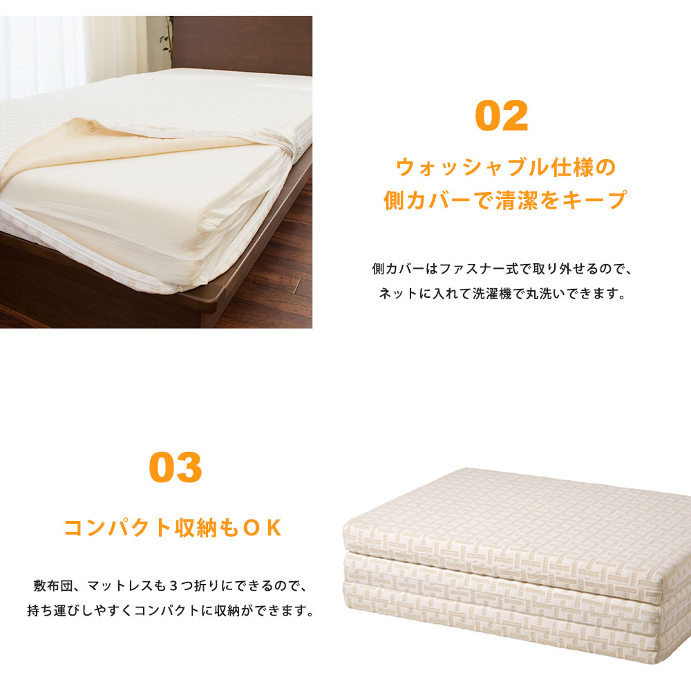 西川 Nishikawa AFIT 三つ折り敷きふとん シングル NC07226662