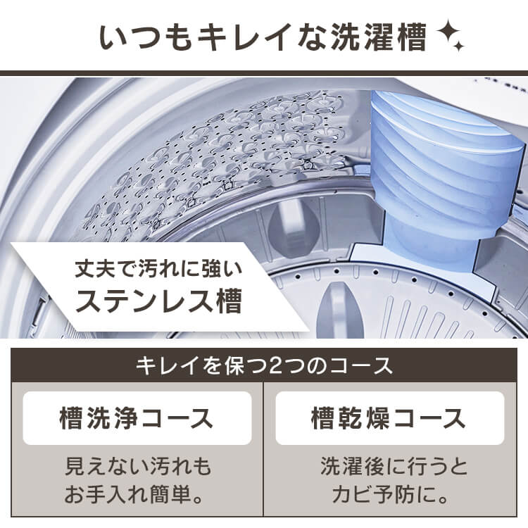 IRIS 全自動洗濯機 8kg IAW-T804E-W