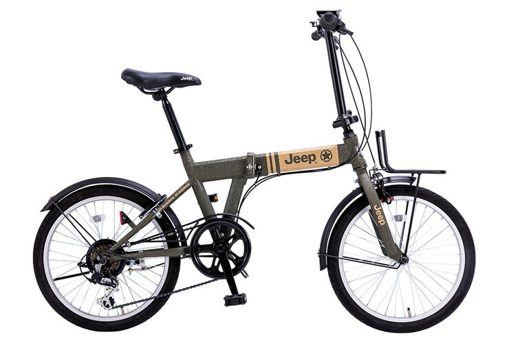 楽天市場】クロモ Jeep 折りたたみ自転車 JE-206G オリーブ | 価格比較