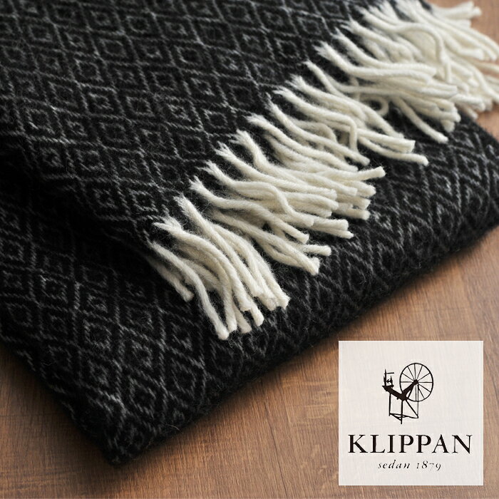 楽天市場】KLIPPAN クリッパン ポルカ ウール スローケット グレー