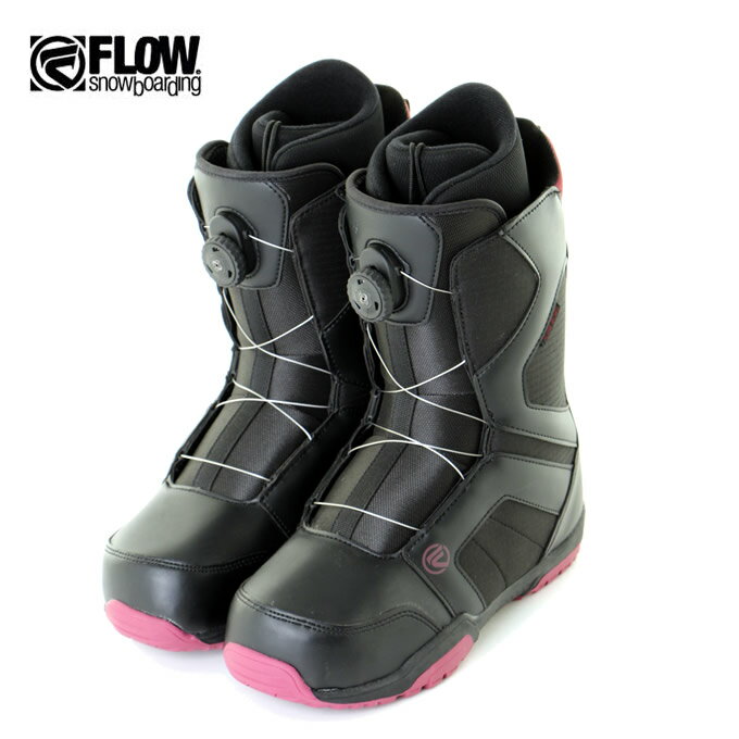 FLOW 女性用スノーボードブーツ ECHO BOA ブラック/ピンク FLOW 女性用スノーボードブーツ ECHO BOA ブラック/ピンク 楽天