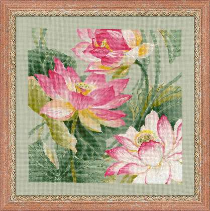 楽天市場】RIOLISクロスステッチ刺繍キット No.1309 Lotuses ハス 蓮