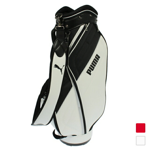PUMA ゴルフバッグ 白/黒 PUMA ☆付属ネームタグ名入れ無料☆プーマ 2024 ゴルフEX V1