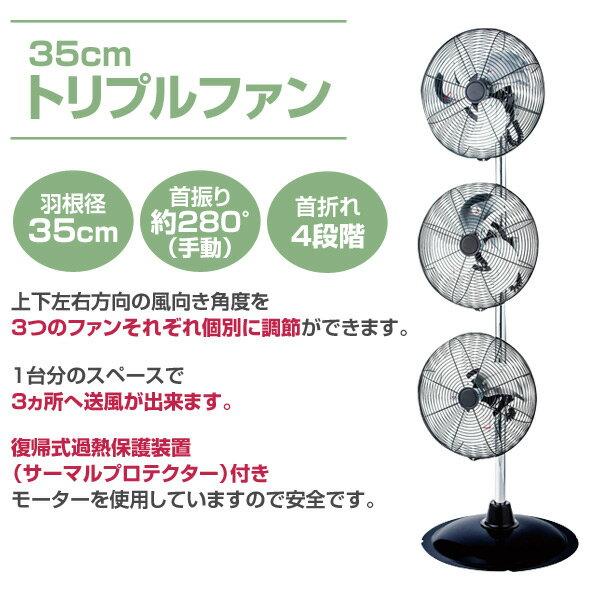楽天市場】ナカトミ NAKATOMI トリプルファン TRF-35V | 価格
