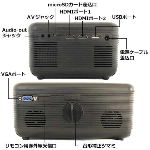 楽天市場】池商 RAMASU DVDプレーヤー一体型プロジェクター RA-PD090