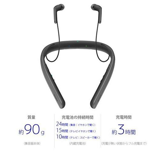 送料無料　ソニー SONY 首かけ集音器 ブラック SMR-10 BC 楽天市場】ソニーグループ ソニー 首かけ集音器 SMR-10 BC ブラック(1