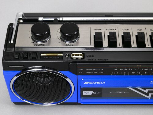 ドウシシャ SANSUI Bluetooth 機能搭載 ラジカセ SCR-B2 SANSUI Bluetooth搭載ラジカセ【USB/SDカードMP3再生対応】 SCR-B2【RD