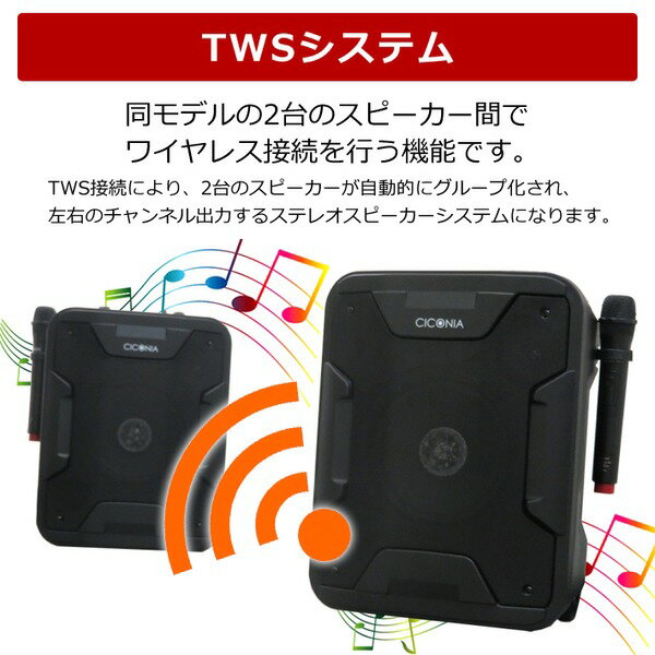 Y☆336 CIKONIA チコニア ポータブルスピーカー TY-1800 楽天市場】センター商事 CICONIA ポータブルスピーカー TY-1800