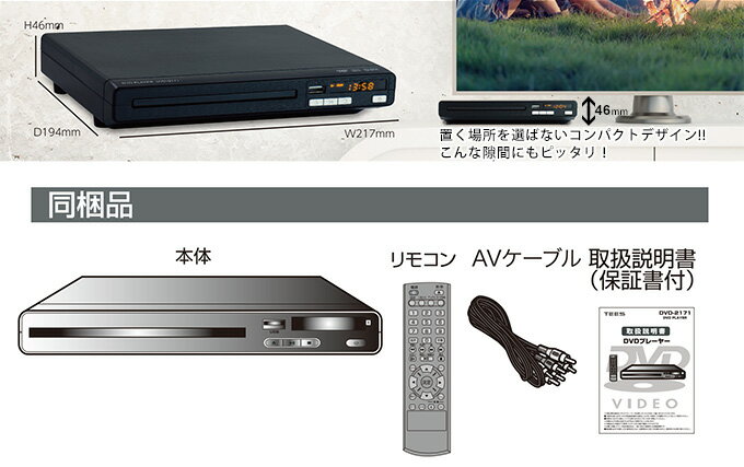 ティーズネットワーク DVD-2171 BLACK - プレーヤー