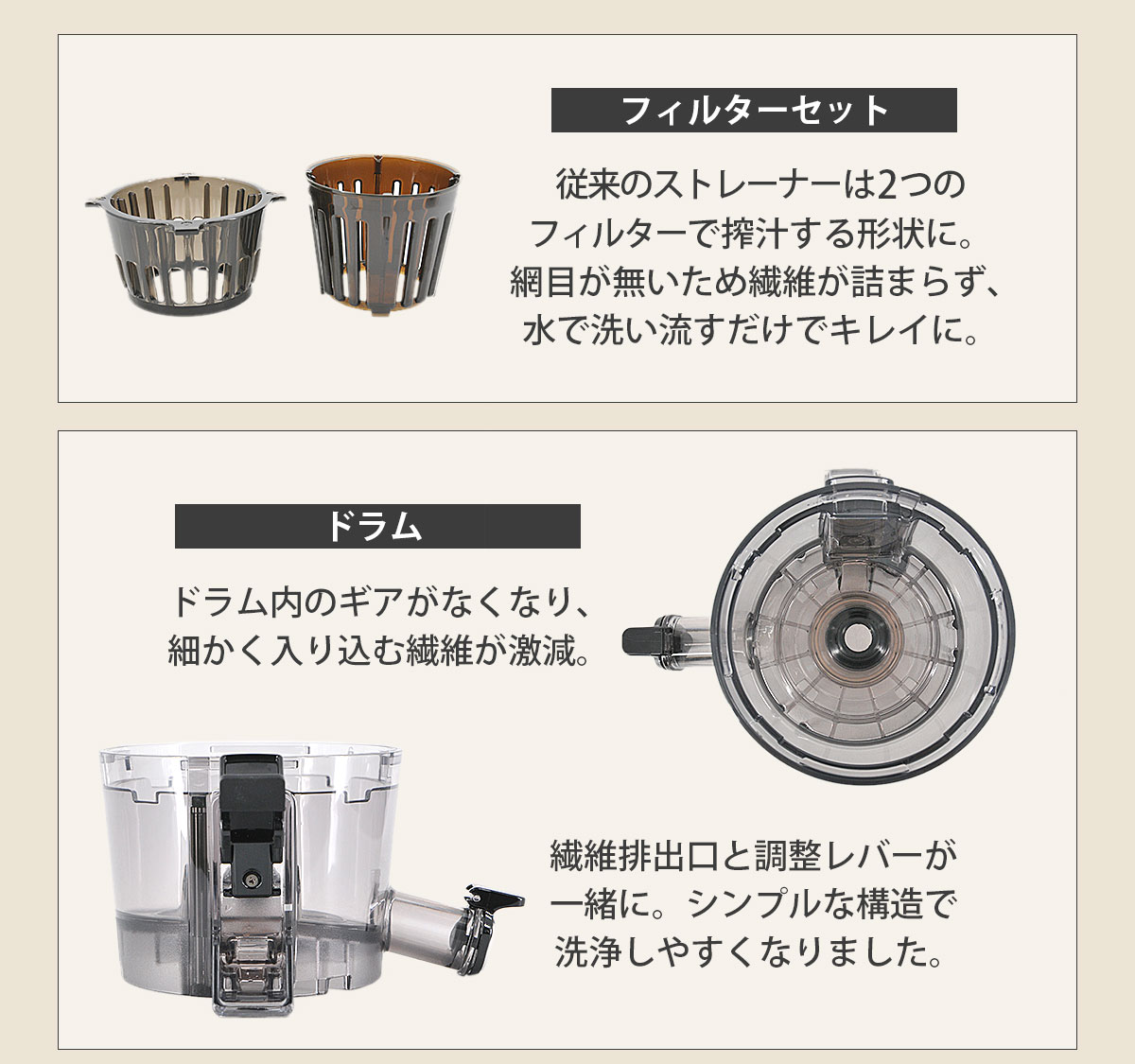 楽天市場】HUROM HUROM スロージューサー アドバンスド100 H-100