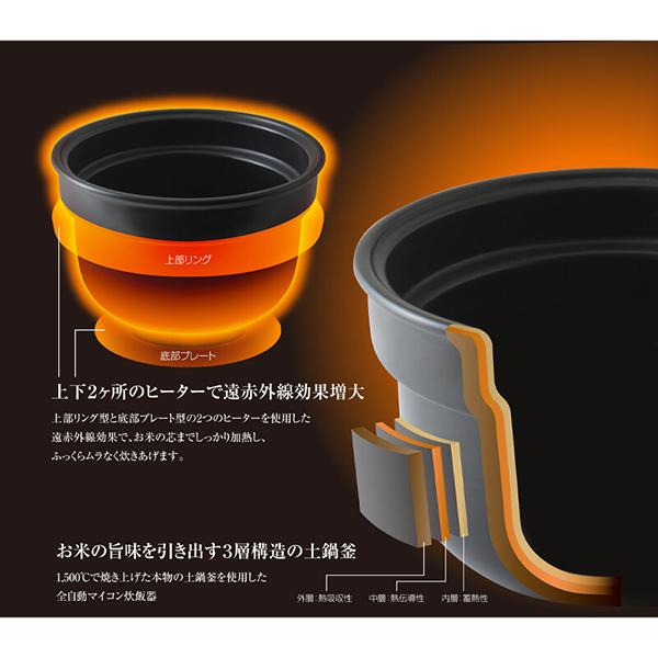 楽天市場】カイホウジャパン KAIHOU 土釜炊飯器 KH-SK300K(1台) | 価格