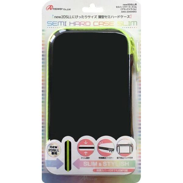 アンサー アンサー｜Answer new2DSLL用 セミハードケース スリム ブラック×ライム ANS-2D006BG 価格比較  商品価格ナビ