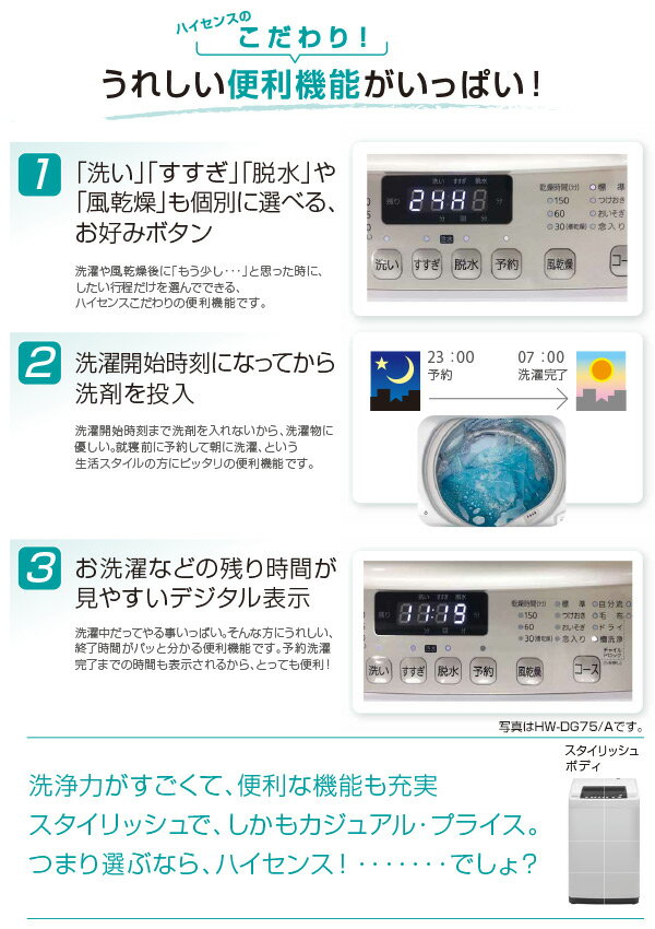 楽天市場】ハイセンスジャパン ハイセンスジャパン 全自動洗濯機 HW