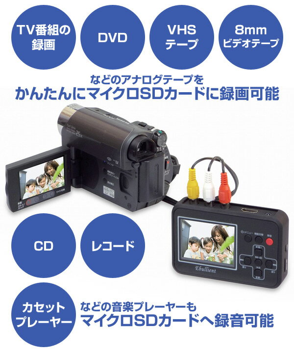 エバリエント VHS・8mmダビング ビデオキャプチャー かんたんダビング