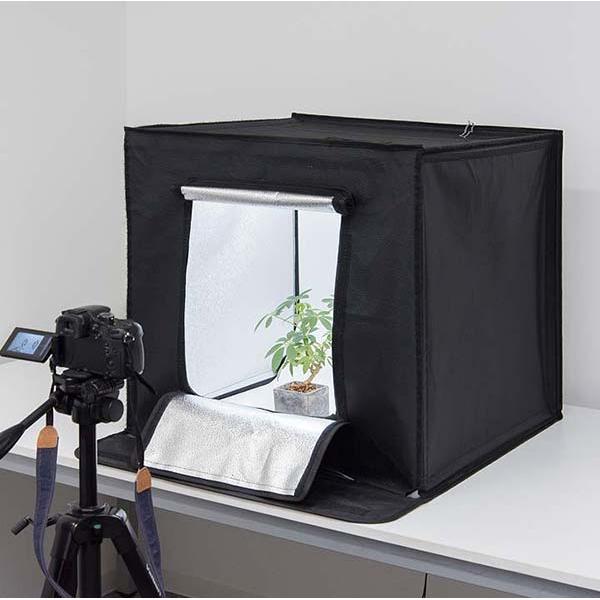 楽天市場】コンポジット 撮影ボックス LED照明付き 60×60cm 背景布 3枚