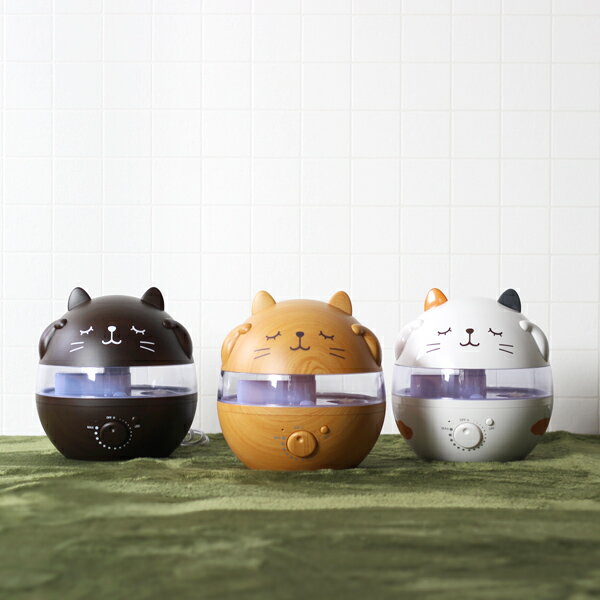 レア 新品未使用 大容量 にゃんこ 加湿器 アロマ対応 ヨドバシ.com - スリーアップ Three-up うるおいにゃんこ アロマ
