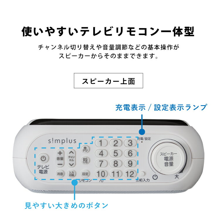 楽天市場】ジェネレーションパス simplus お手元スピーカー テレビ用