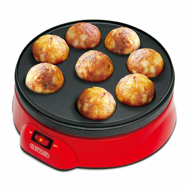楽天市場】ピーナッツ・クラブ D-STYLIST 大玉たこ焼きメーカー レッド