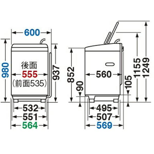 楽天市場】東芝ライフスタイル 東芝 TOSHIBA 全自動洗濯機 ZABOON