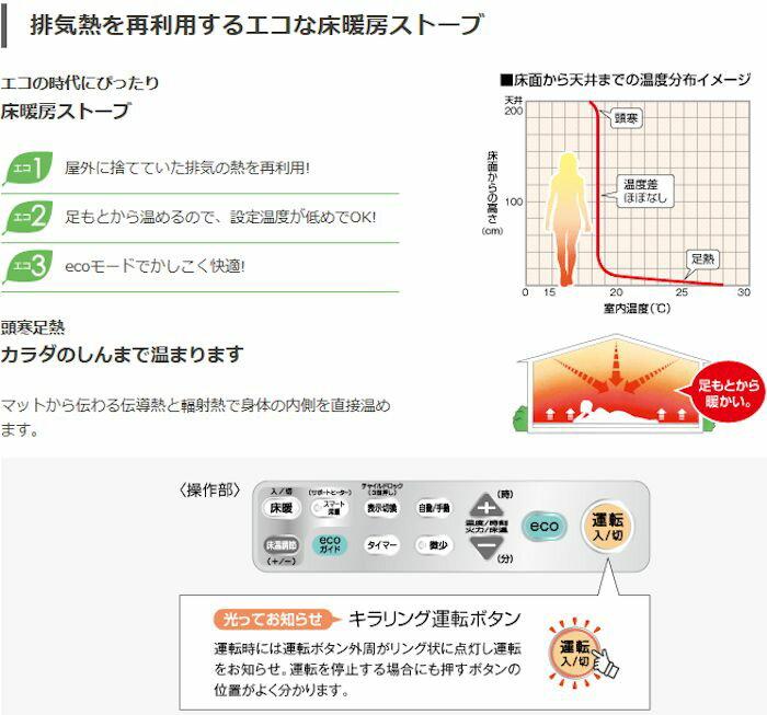 楽天市場】コロナ CORONA FF式輻射床暖ストーブ スペースネオ UH-FSG7018K(W) | 価格比較 - 商品価格ナビ