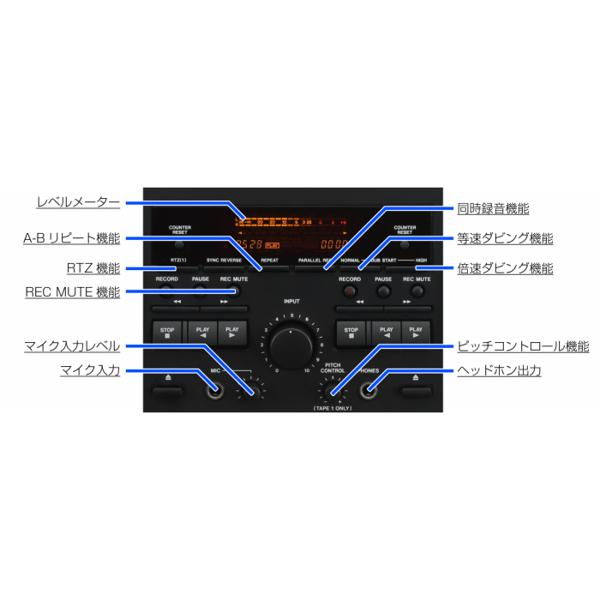 楽天市場】ティアック TEAC 業務用ダブルオートリバース カセット