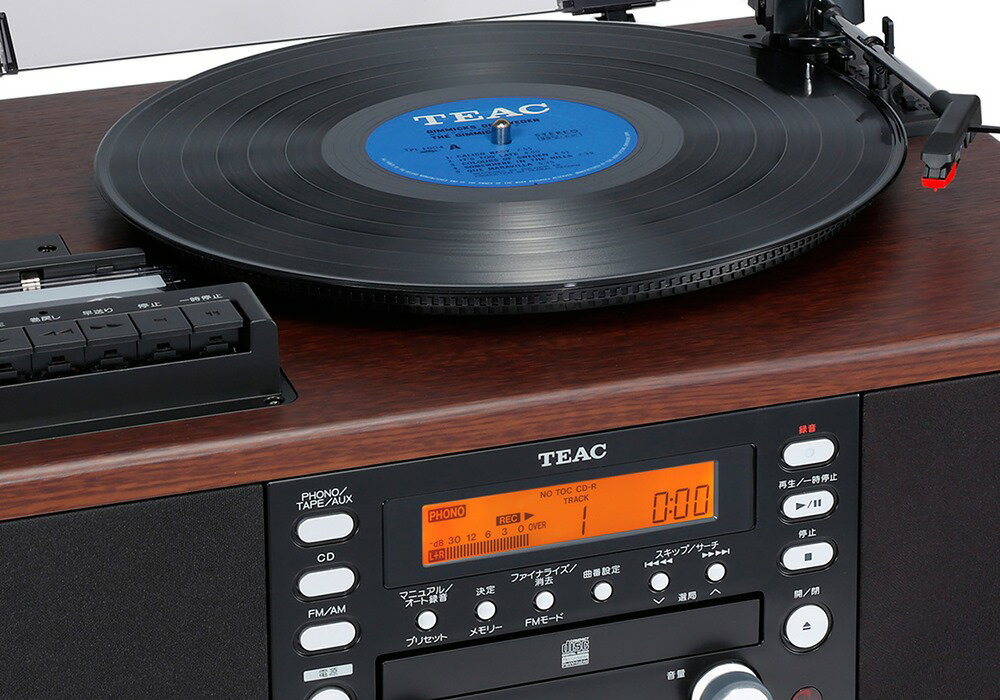 楽天市場】ティアック TEAC ターンテーブル カセットプレーヤー付CD