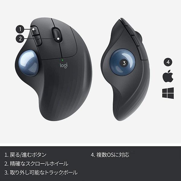 楽天市場】ロジクール Logicool ワイヤレスマウス トラックボール
